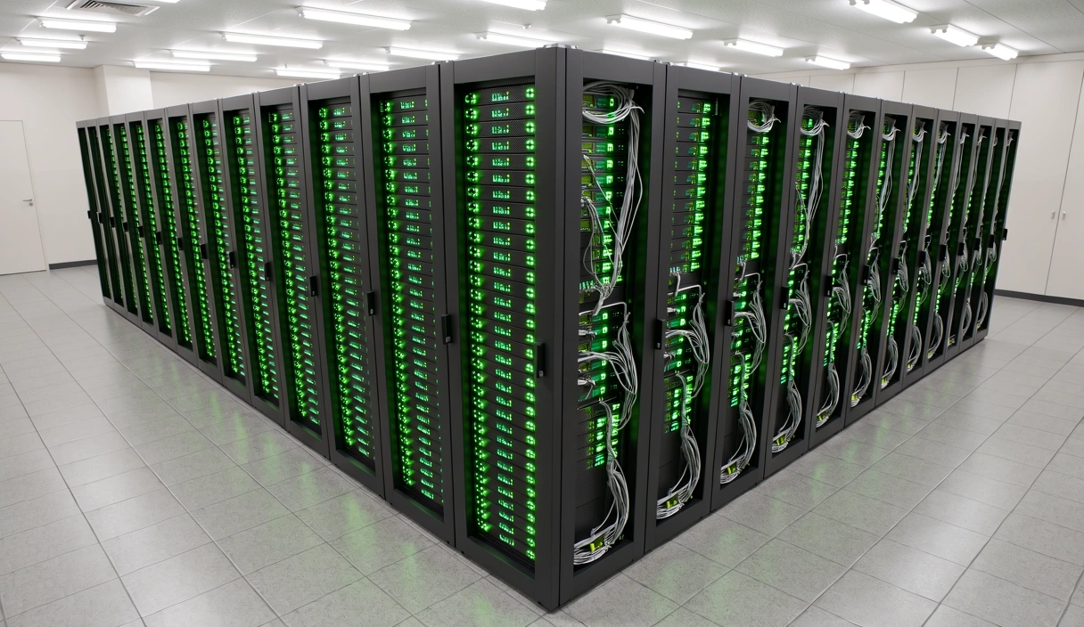 Server infrastructure and data architecture visualization